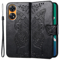 Flip case for Oppo Reno8 T, Butterfly, black