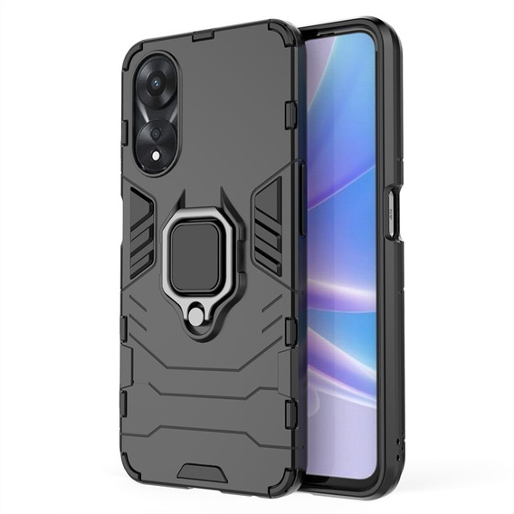 Case for Oppo A78 5G, Kickstand Ring, black