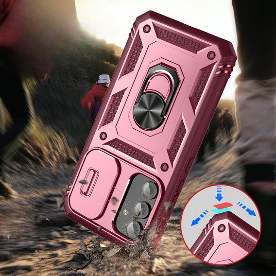 Case for Samsung Galaxy A54 5G, CamShield Slide, pink / burgundy