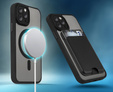 Case for iPhone 11 Pro, for MagSafe, ERBORD Matt Case, black + Screen Glass