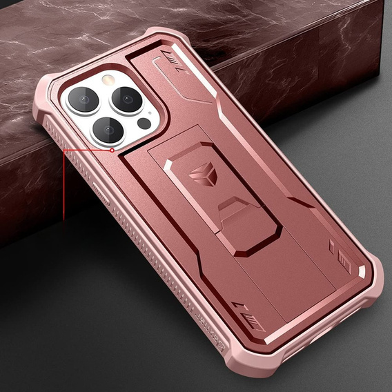 Armored case for iPhone 13 Pro Max, Dexnor Full Body, pink