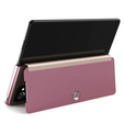 Case for Samsung Galaxy Z Fold 2 5G, Clear View, pink rose gold