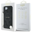 GUESS Case for iPhone 16E, 4G Ring Classic Logo, black
