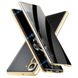Case for Samsung Galaxy S24, Privacy Dual Glass, gold