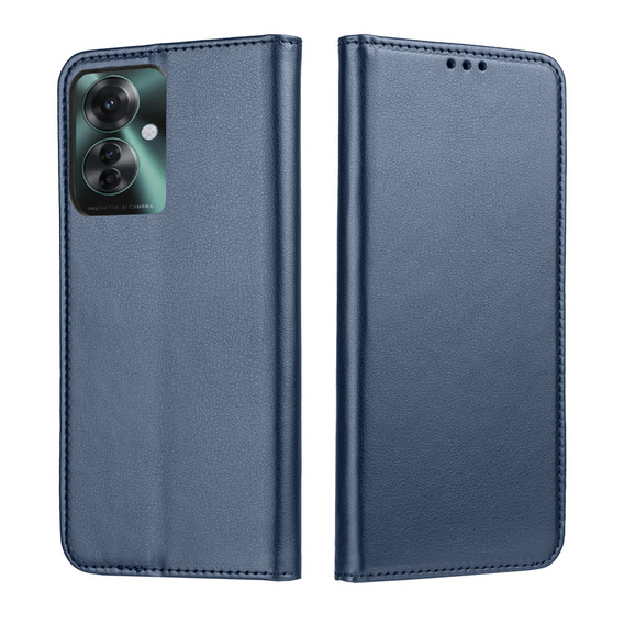 Case for Oppo Reno 11F 5G, Smart Magnet, dark blue + 9H glass