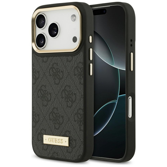 GUESS 4G Logo Plate MagSafe Case for iPhone 17 Pro