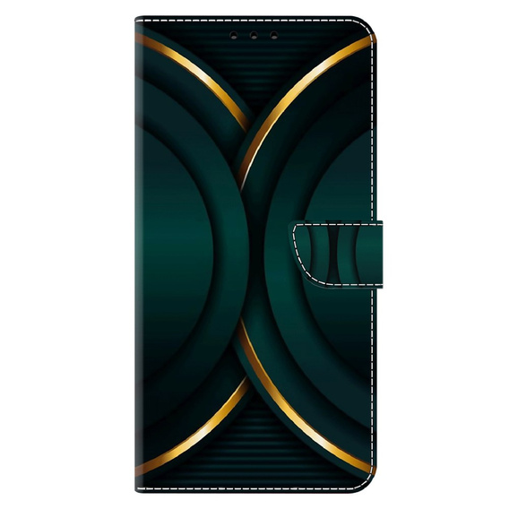 Flip case for Xiaomi Redmi Note 12 4G, Wallet, green / gold