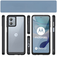 Case for Motorola Moto G53 5G, Fusion Hybrid, transparent / black