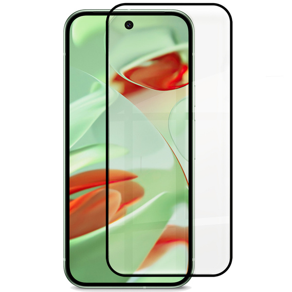 3D Tempered Glass for Google Pixel 9, black frame