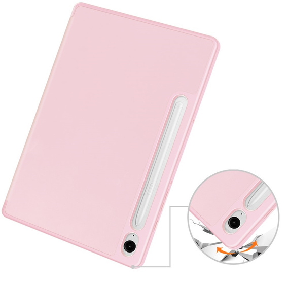 Case for Samsung Galaxy Tab S10 Lite / S10 FE / S9 FE, Smartcase with stylus space, pink