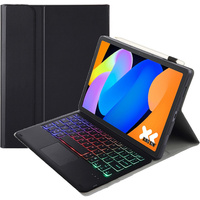Bluetooth Touchpad Illuminated Keyboard Case for Lenovo Idea Tab 11" 2025 TB336FU TB336ZU, black