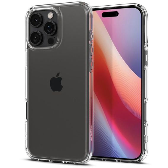 Spigen case for iPhone 16 Pro, Ultra Hybrid, transparent + 9H Tempered Glass