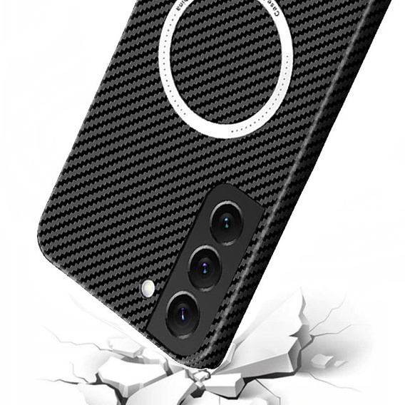 Case for Samsung Galaxy S22 Plus, Magsafe Slim Carbon, black