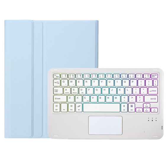 Case + keyboard Samsung Galaxy Tab S9 FE X510 / X516, with touchpad, light blue