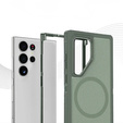Case with frame for Samsung Galaxy S23 Ultra, for MagSafe, green