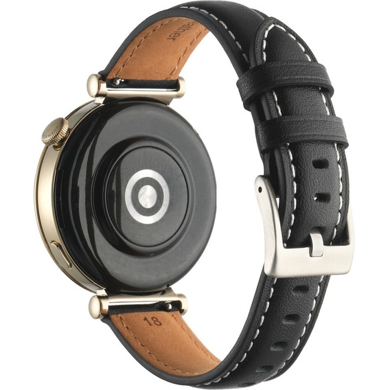 Natural leather strap for watches with 18mm attachment width
