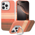 Case for iPhone 16 Pro Max, Frame Kickstand, for MagSafe, Sunset Orange