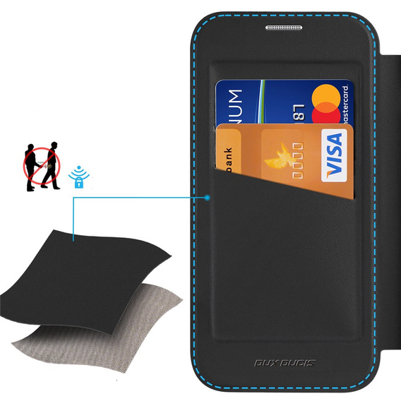 Dux Ducis case for iPhone Air, Skin X Pro, with flap, for MagSafe, black