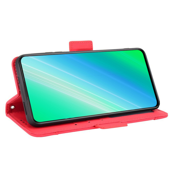 Flip case for Infinix Note 12 5G, Card Slot, red