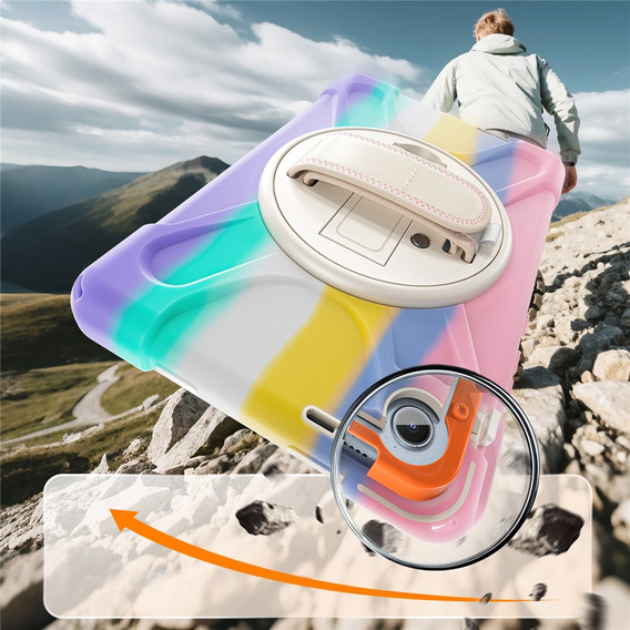 Armoured case with stand and shoulder strap for Lenovo Tab One