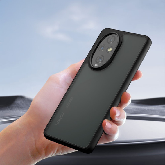 Case for Honor 200 Pro 5G, Fusion Hybrid, transparent / black