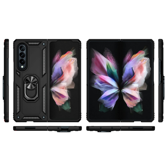 Armor Case for Samsung Galaxy Z Fold3 5G, Nox Case Ring, black