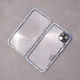 Case for iPhone 13, Magnetic Dual Glass, blue