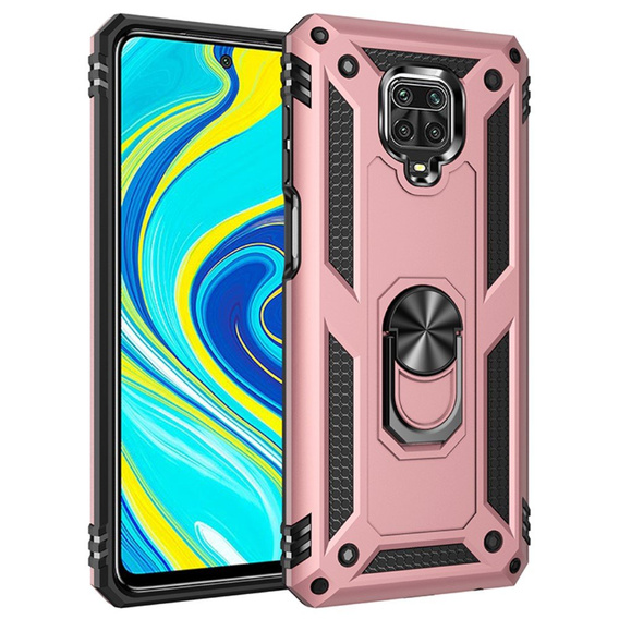 Armor Case for Xiaomi Redmi Note 9S / 9 Pro, Nox Case Ring, pink