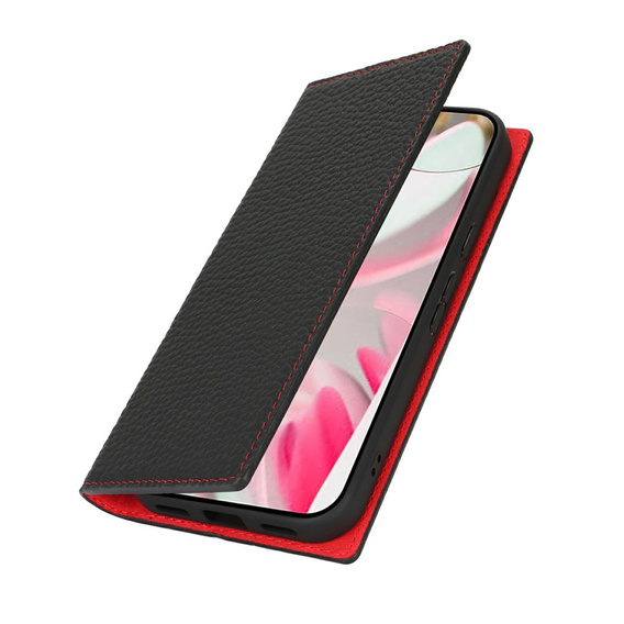 Flap case for Google Pixel 10 / 10 Pro, Litchi Grain leather, black