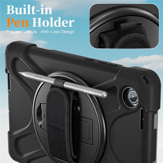 Armoured case with stand and shoulder strap for Lenovo Tab One
