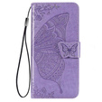 Flip case for Samsung Galaxy M33, Butterfly, purple