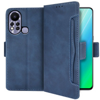Flip case for Infinix Hot 11s, Card Slot, dark blue