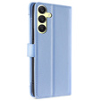 Flip case for Samsung Galaxy A25 5G, Wallet Zipper Pocket, blue