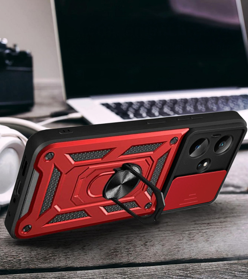 Case for Realme GT 7 / 7T, CamShield Slide, red