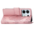 Flip case for Xiaomi Redmi Note 13 Pro 5G, Butterfly, pink rose gold