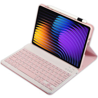Case with bluetooth keyboard for Xiaomi Pad 7 / 7 Pro, Pink