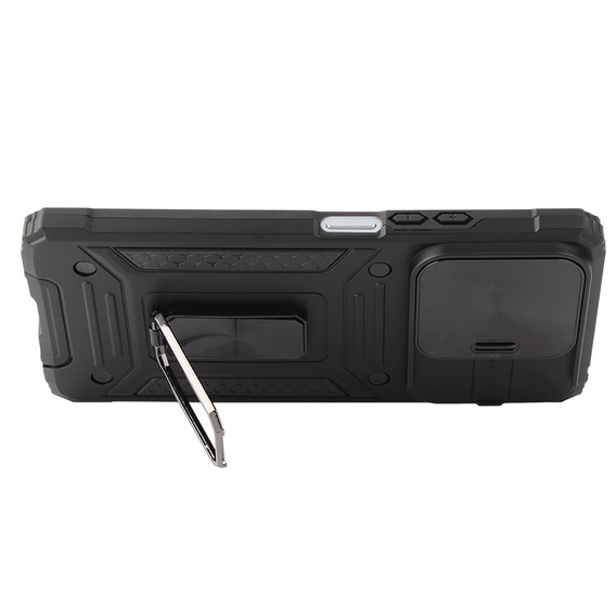 Armored Case for Xiaomi Redmi Note 13 5G, CamShield Slide, black + Tempered Glass 9H