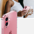 Case for iPhone 16 Plus, Erbord Dropproof, transparent + Glass