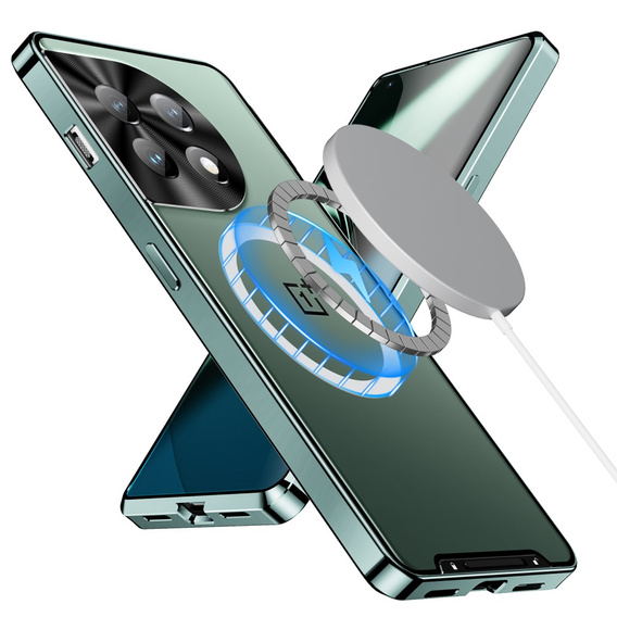 Camera Protection Case for OnePlus 12 5G, CamShield MagSafe, transparent / green