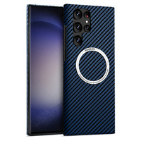 Case for Samsung Galaxy S23 Ultra, Magsafe Slim Carbon, blue
