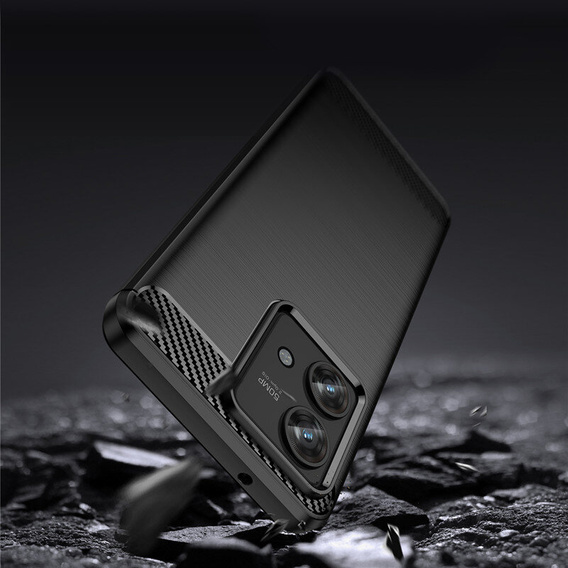 Case for Motorola Edge 40 Neo, Carbon, black