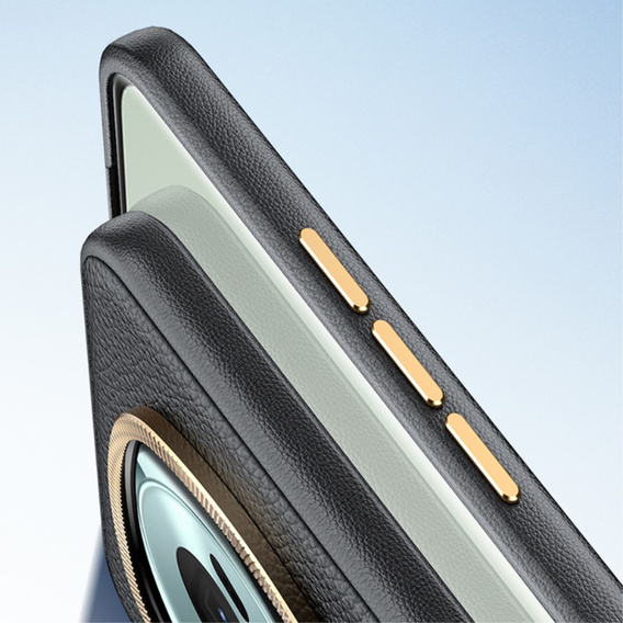 Leather case for Honor Magic 6 Pro 5G, leather hybrid, black