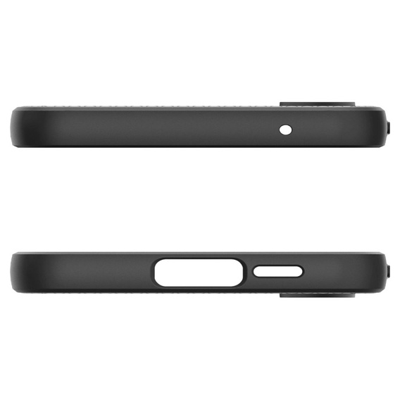 Spigen case for Samsung Galaxy A55 5G, Liquid Air, black + 9H Tempered Glass