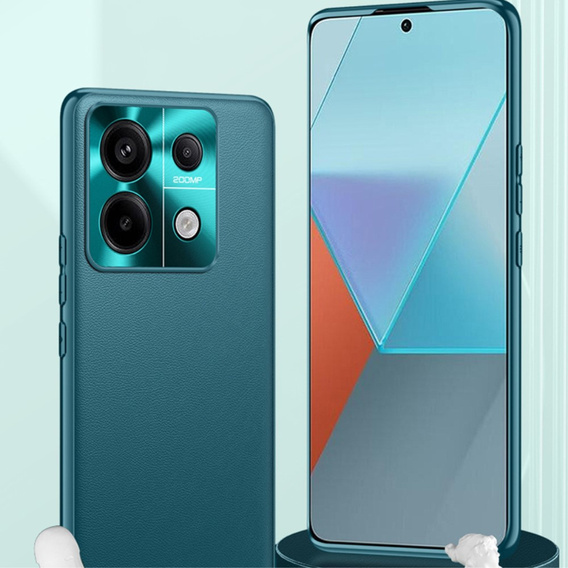 Leather case for Xiaomi Redmi Note 13 Pro+, leather hybrid, green