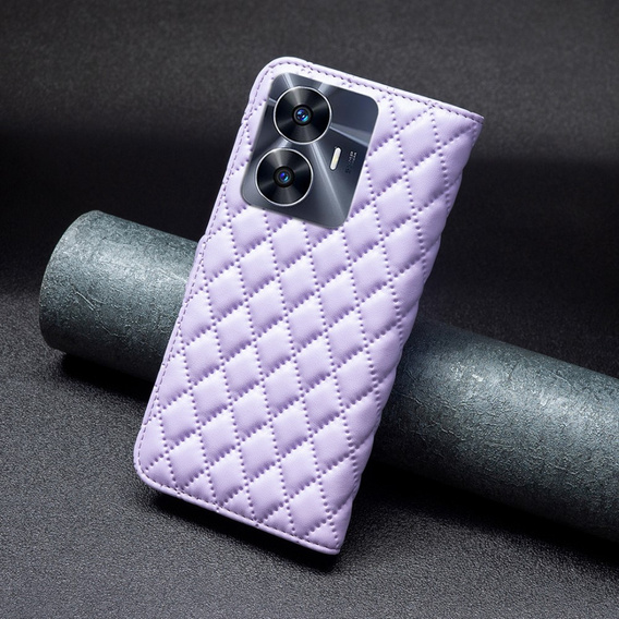 Flip case for Realme C55, Wallet, BINFEN COLOR, purple