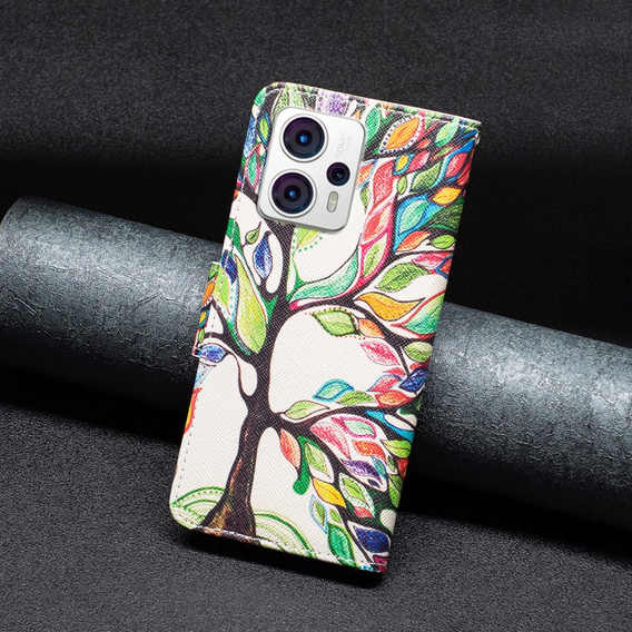 Flip case for Motorola Moto G53 5G / G23 / G13, Wallet, tree of life, white