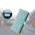 Flip case for iPhone 16 Plus, Rhombus Crossbody Leather, green