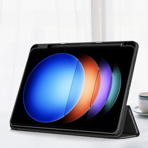 Case for Xiaomi Pad 6S Pro 12.4, Smartcase Hybrid, with stylus space, black