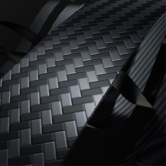 BENKS Kevlar Case voor iPhone 15 Pro, Carbon Fiber, black