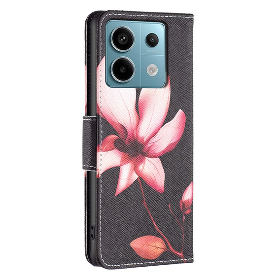 Flip case for Xiaomi Redmi Note 13 Pro 5G, Wallet, Lotus black